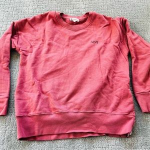 Sundry for Evereve berry “Love” tunic sweatshirt